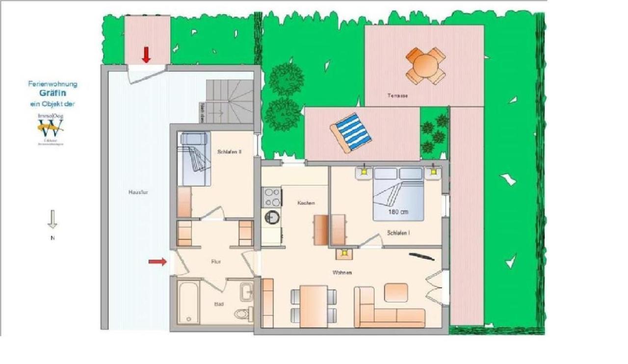 Wangerrose - Familienwohnung Fuer Gross Und Klein Und Hundefreunde Вангероге Экстерьер фото